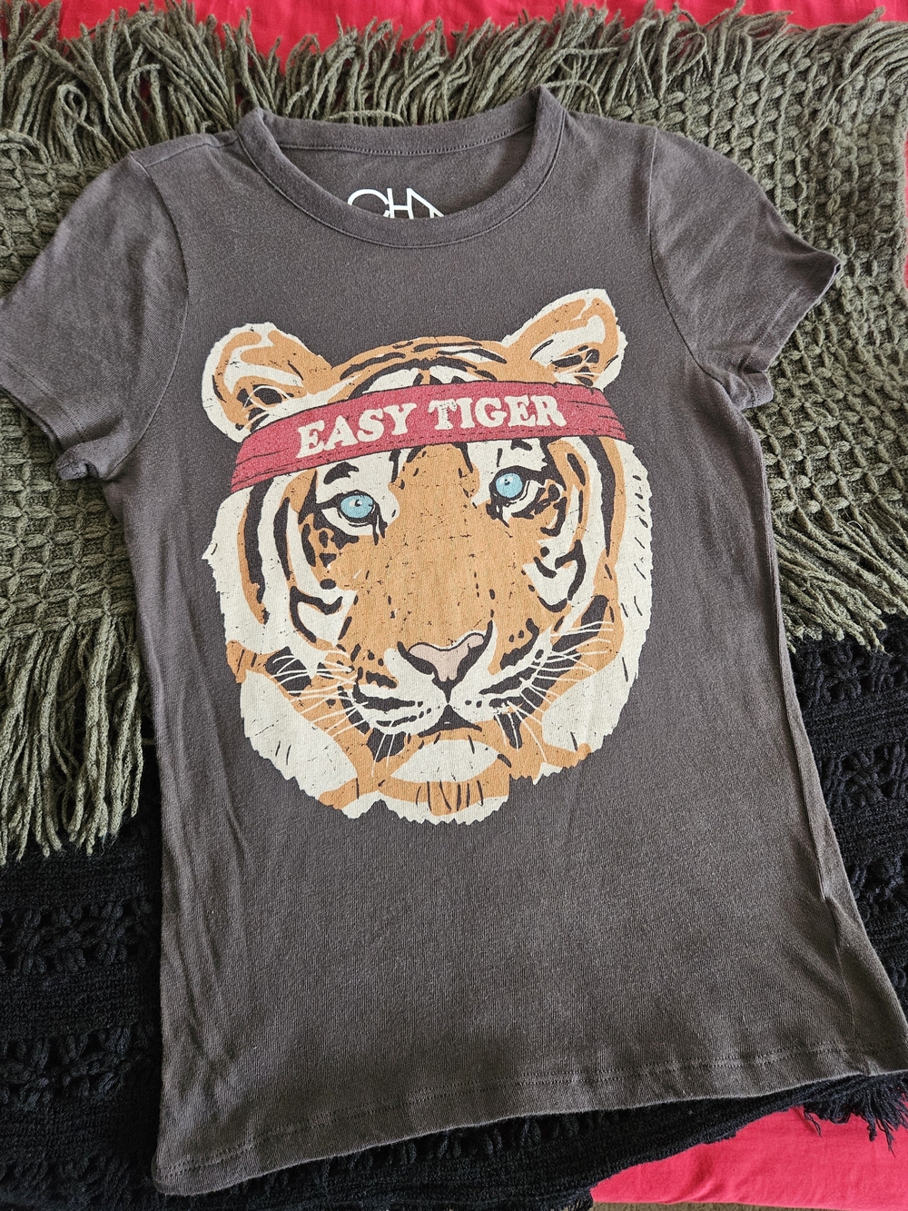 Chaser Gray 'Easy Tiger' Graphic Tee
